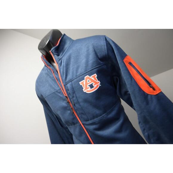 Colosseum Auburn Tigers Fleece Jacket Blue Full Zip Mens Size Medium - Picture 2 of 13
